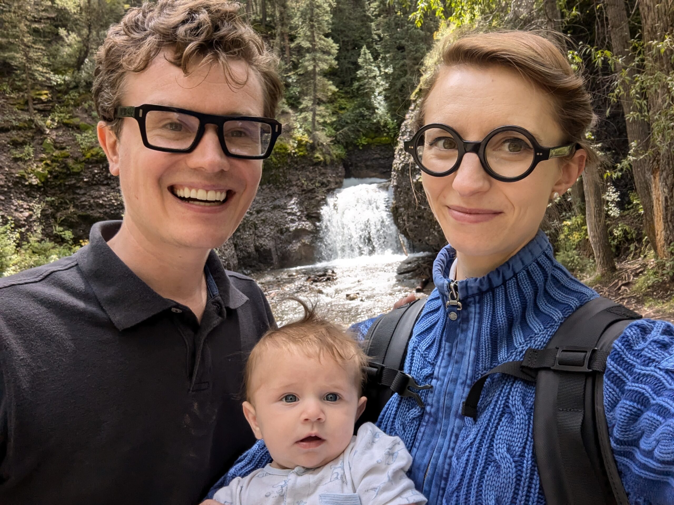 Simone and Malcolm Collins with baby